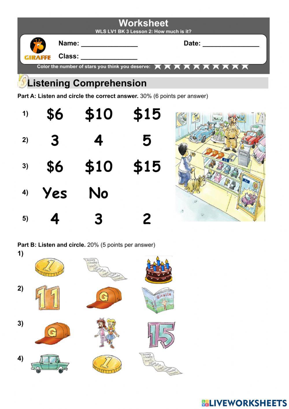 WLS 1 BK3 Lesson 2 worksheet