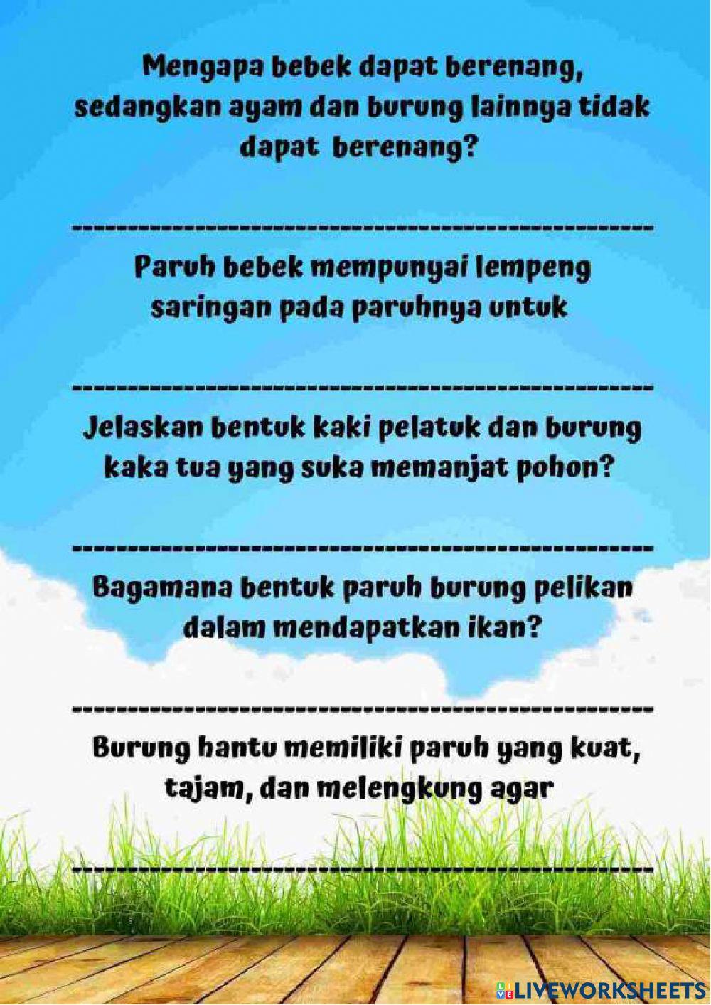 Live 3 - Penyesuaian diri hewan untuk mencari makanan