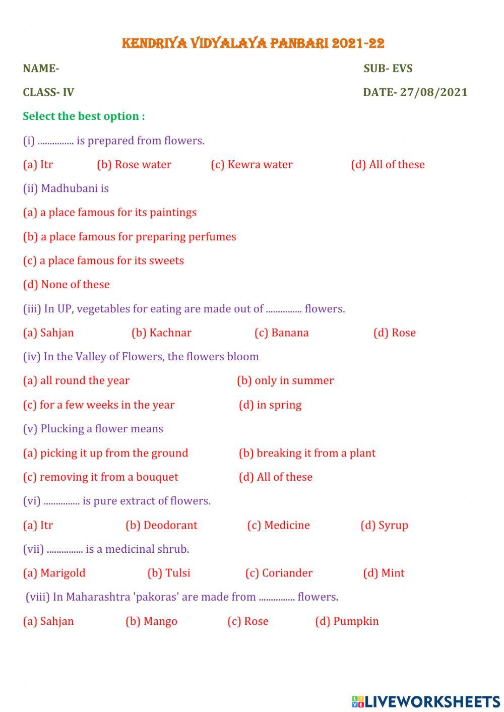 Select the best option