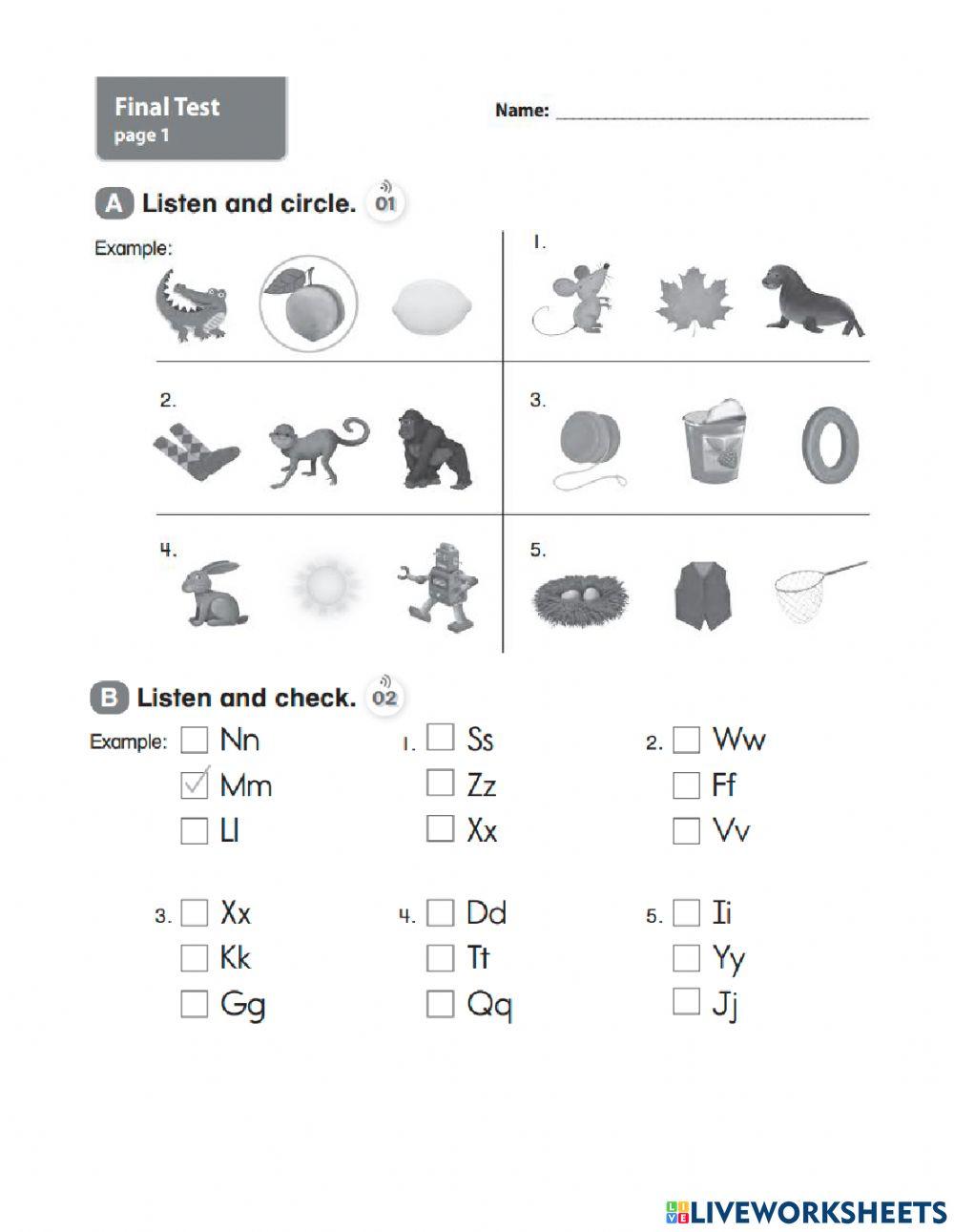 OPW Level 1 - Final test (audio)