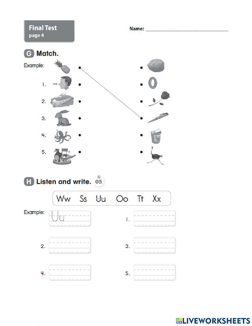 OPW Level 1 - Final test (audio)