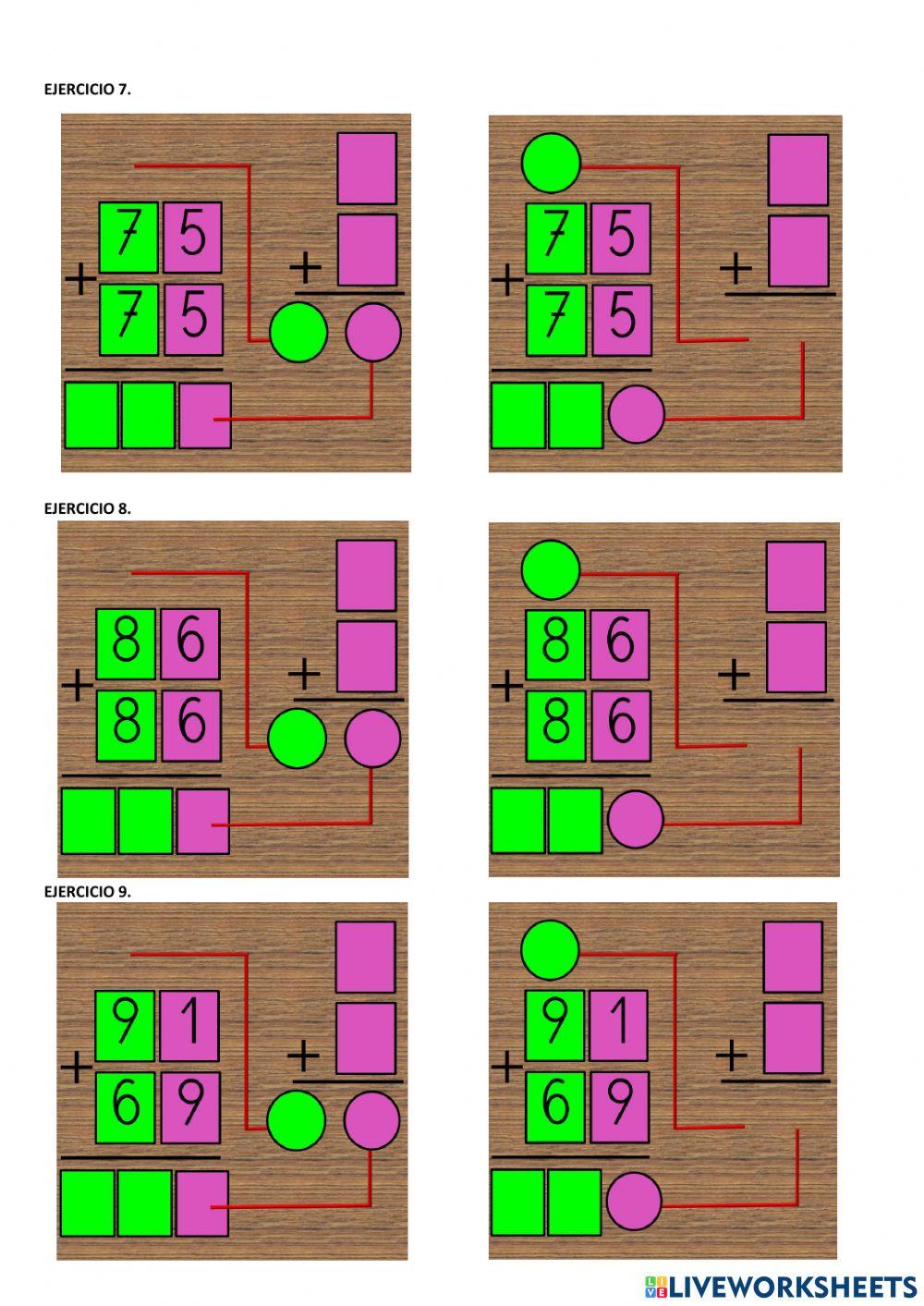 Sumas con reserva IV