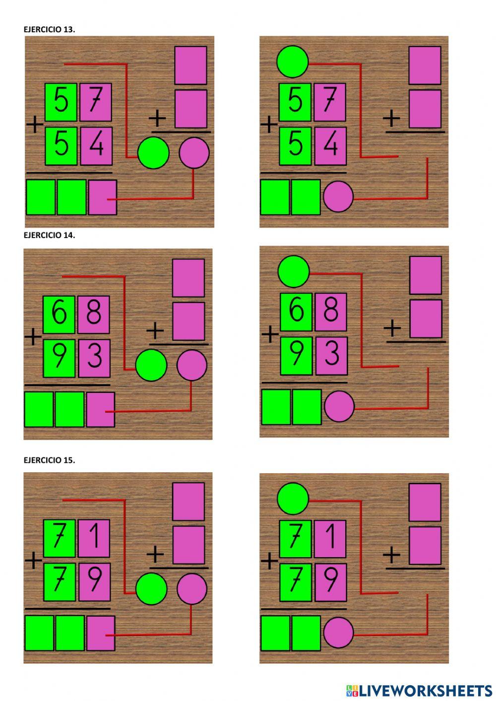 Sumas con reserva IV