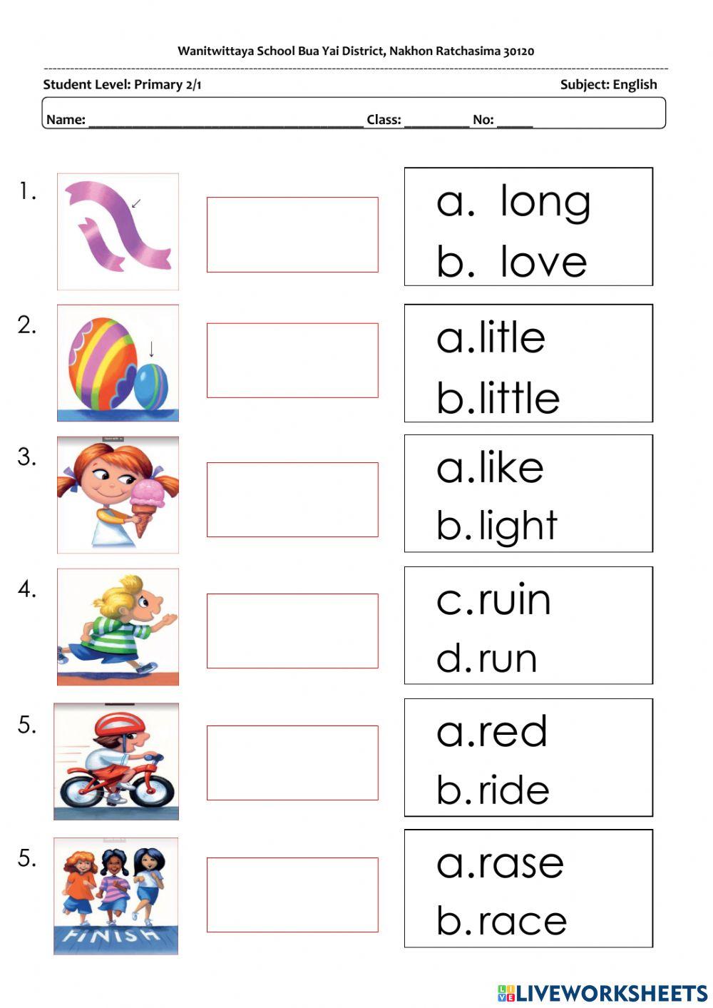 Phonics L and R