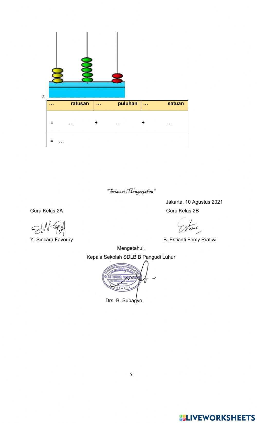 Ulangan matematika 1