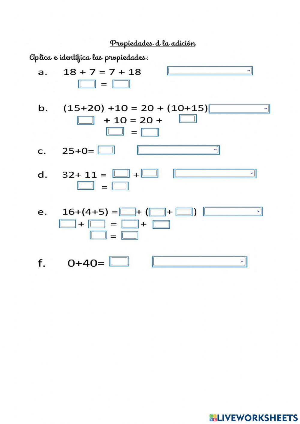 Propiedades de la suma