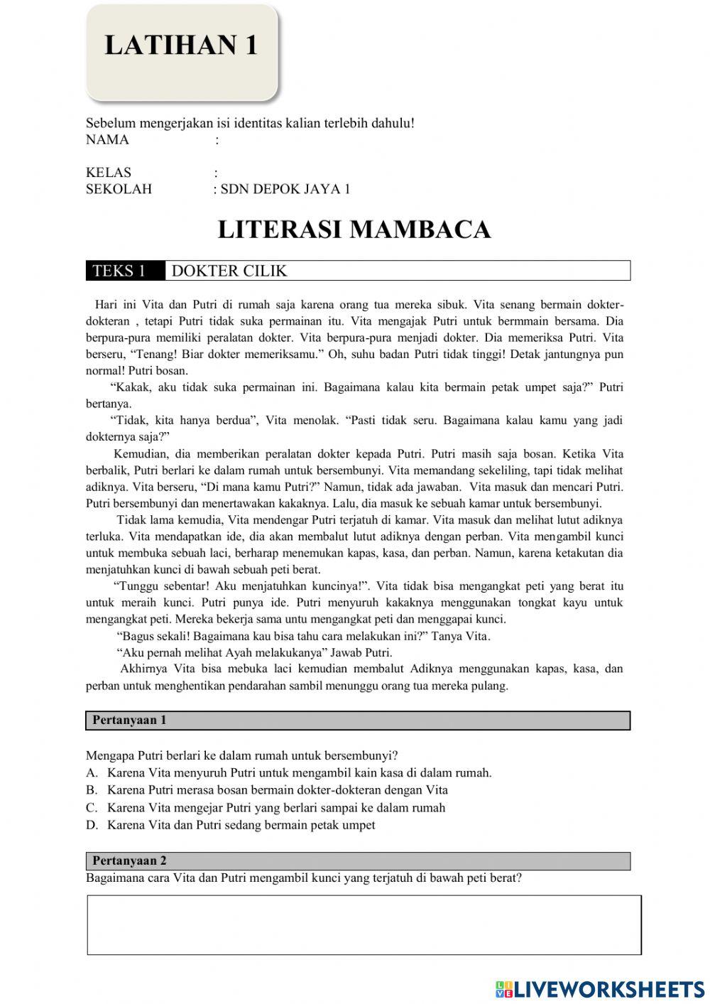 AKM Literasi membaca 2