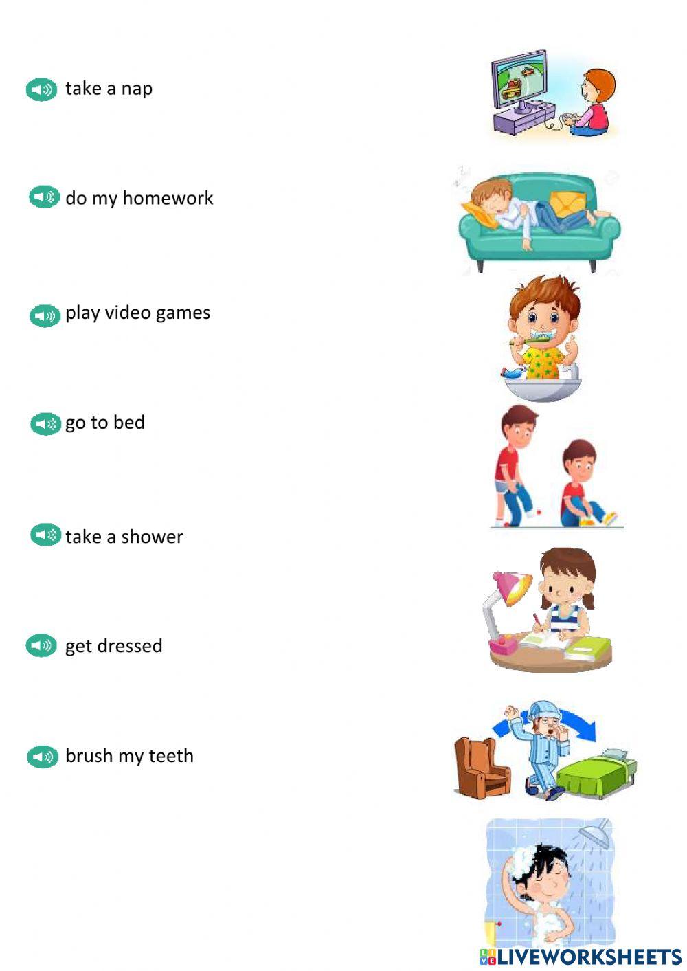 daily-routines-online-exercise-for-grade-2-live-worksheets