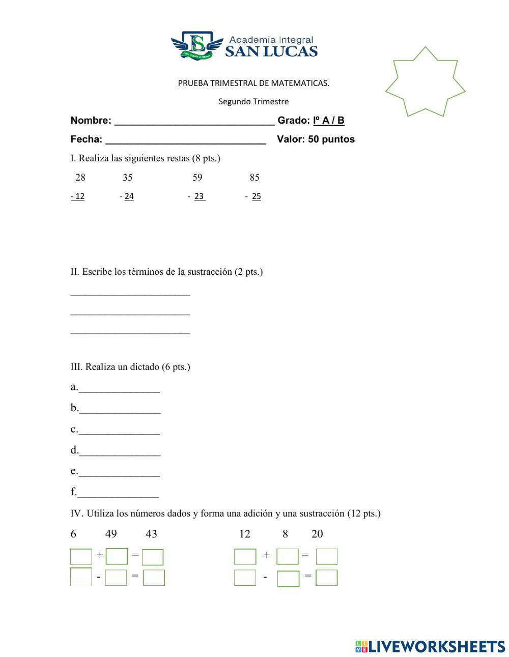 Relación entre la adición y la sustracción