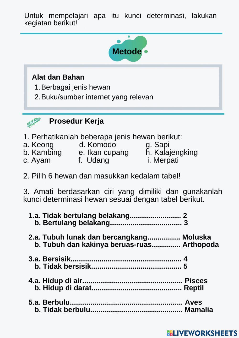 LKPD Kunci Determinasi 1