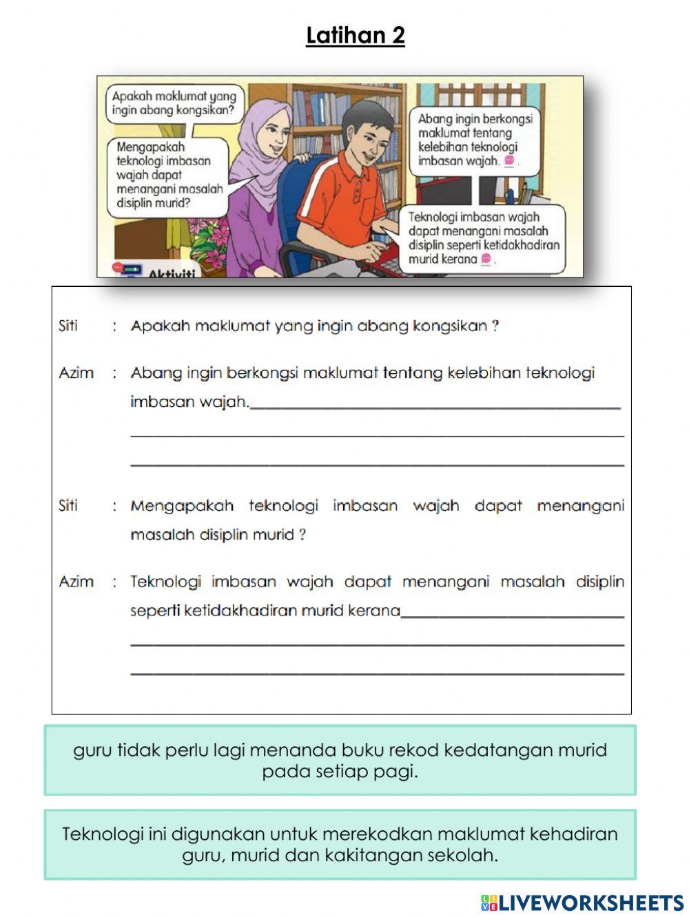 Latihan Teknologi  Imbasan Wajah