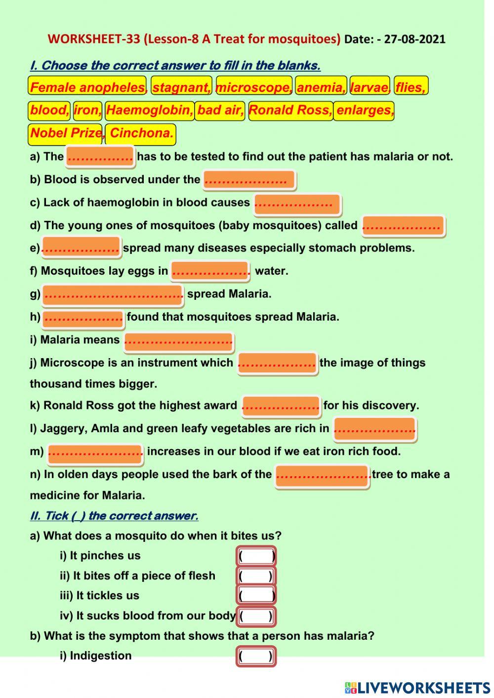 A treat for mosquitoes