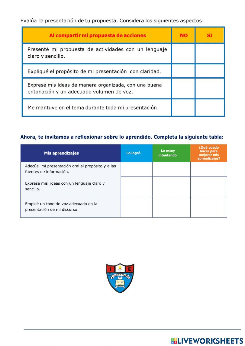 Comparte tu propuesta de acciones con tu familia y comunidad