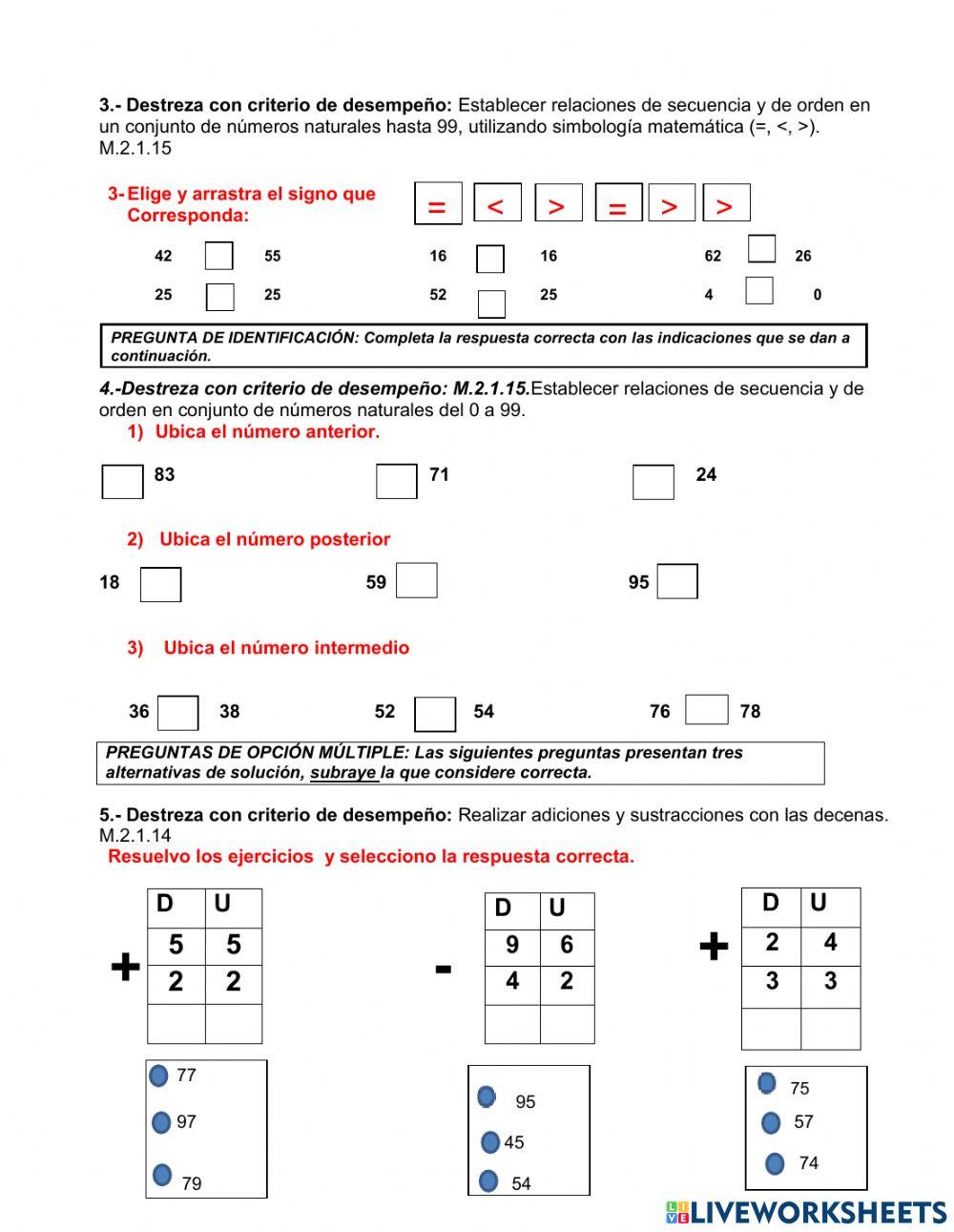 Evaluación Diagnóstica de Matemática