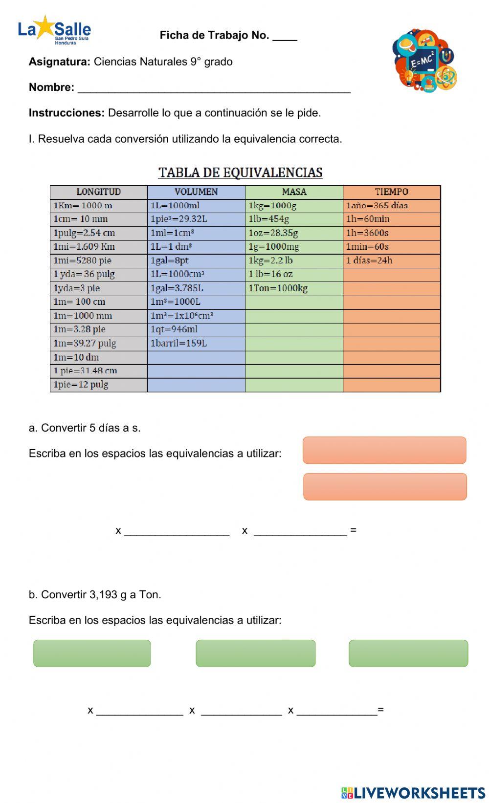 Conversión de unidades