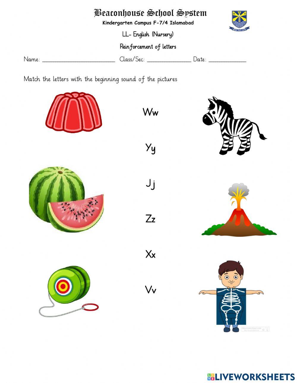 Identification of letter