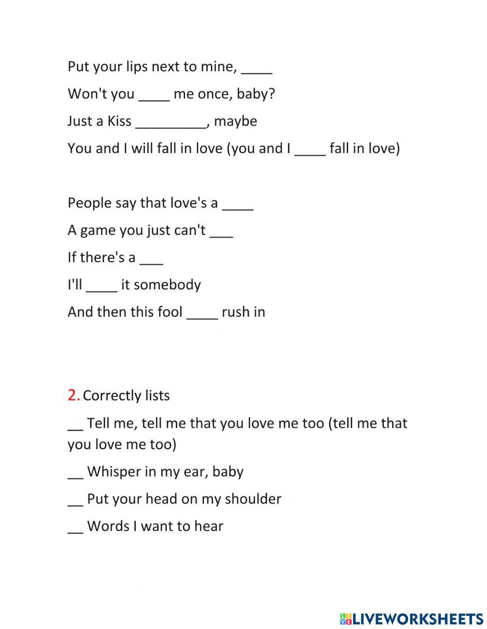 Put your head on my shoulder