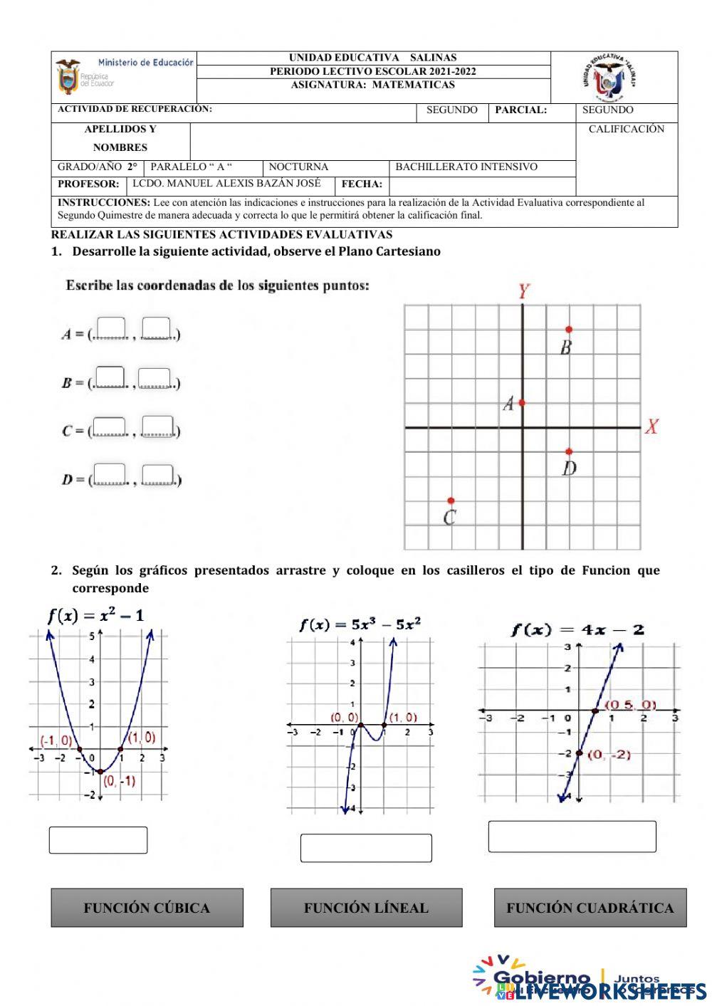 Actividad Evaluativa Matemáticas 2do Fapt