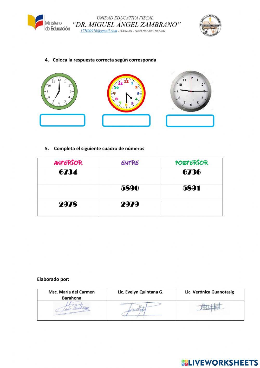 Diagnostico matematica