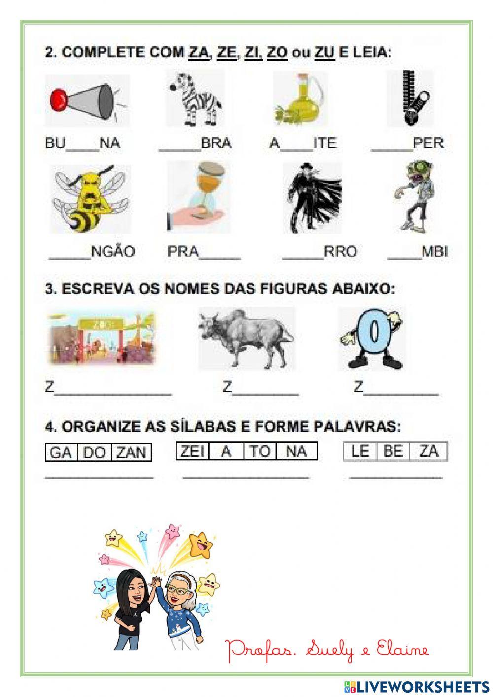 Português letra Z