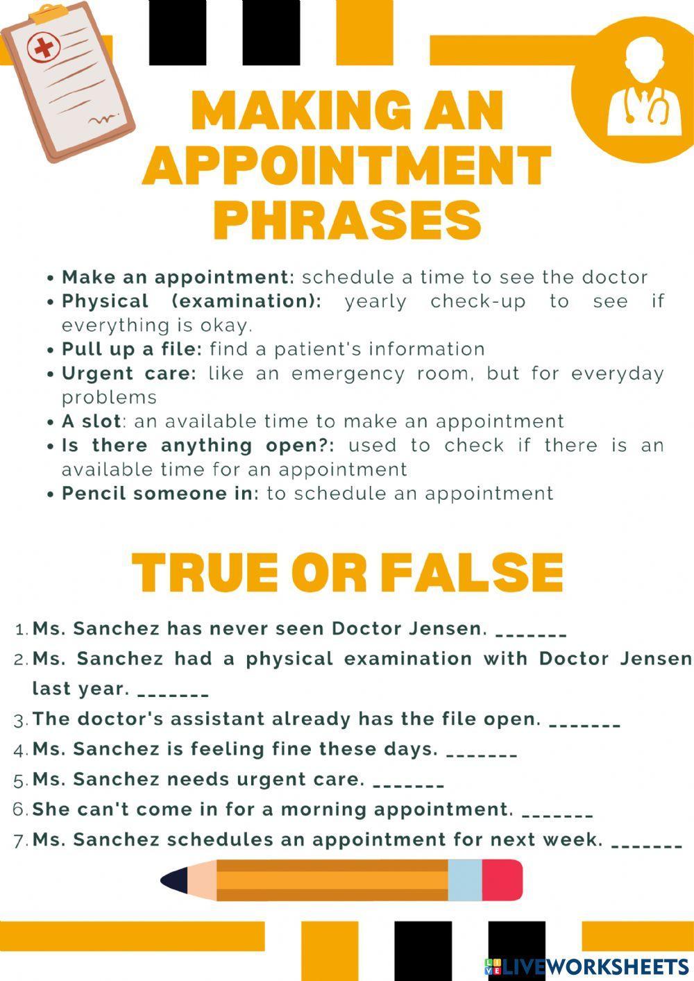 Making a Doctor's Appointment