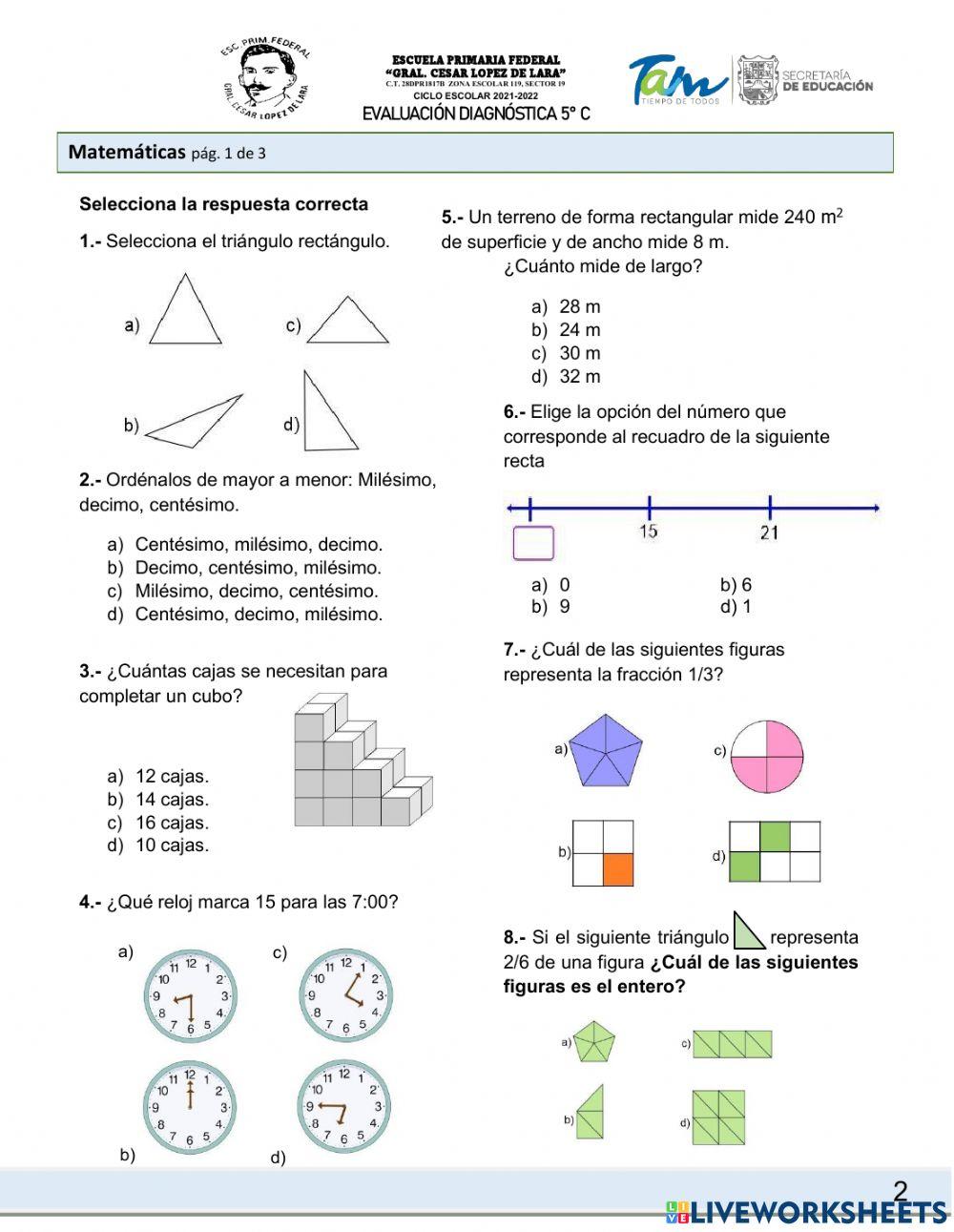 Evaluación diagnóstica