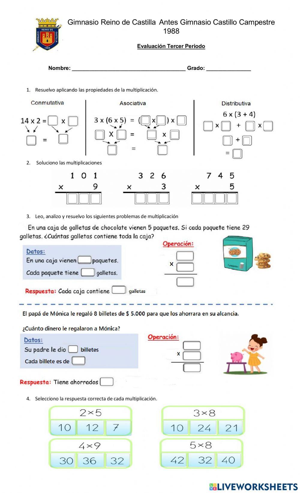Evaluación Grado Segundo