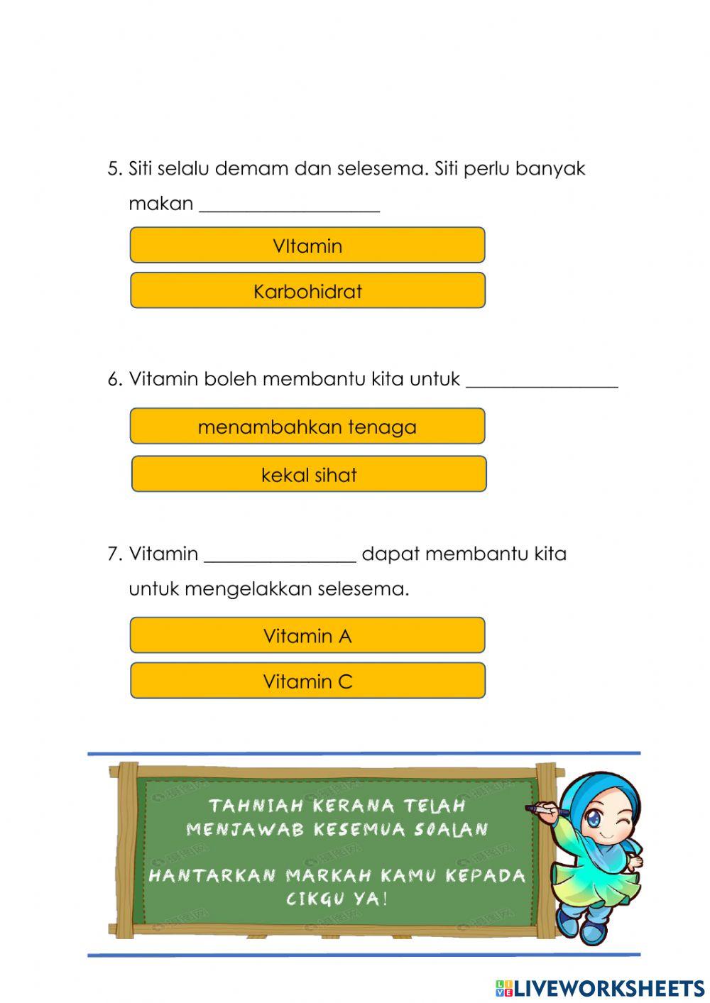 Vitamin dan karbohidrat