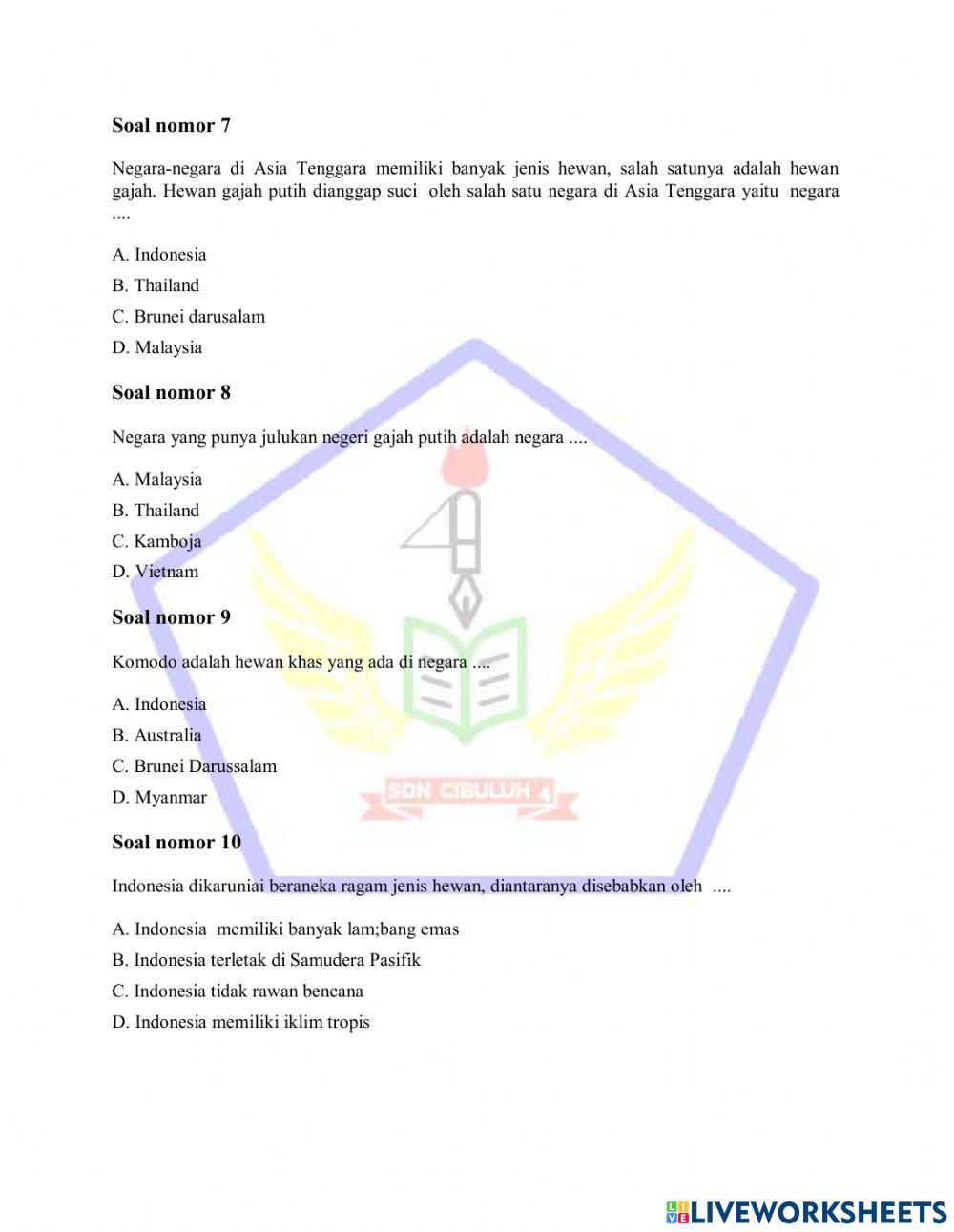 Penilaian Harian Tema 1 IPS