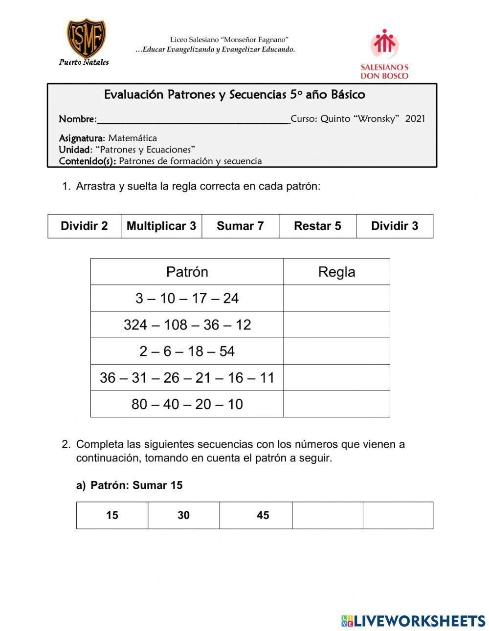 Parones y Secuencias