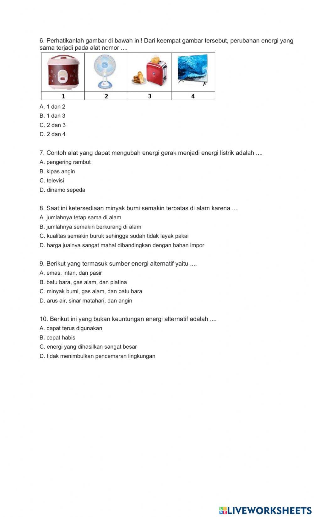 Penilaian Harian ke -2 IPA