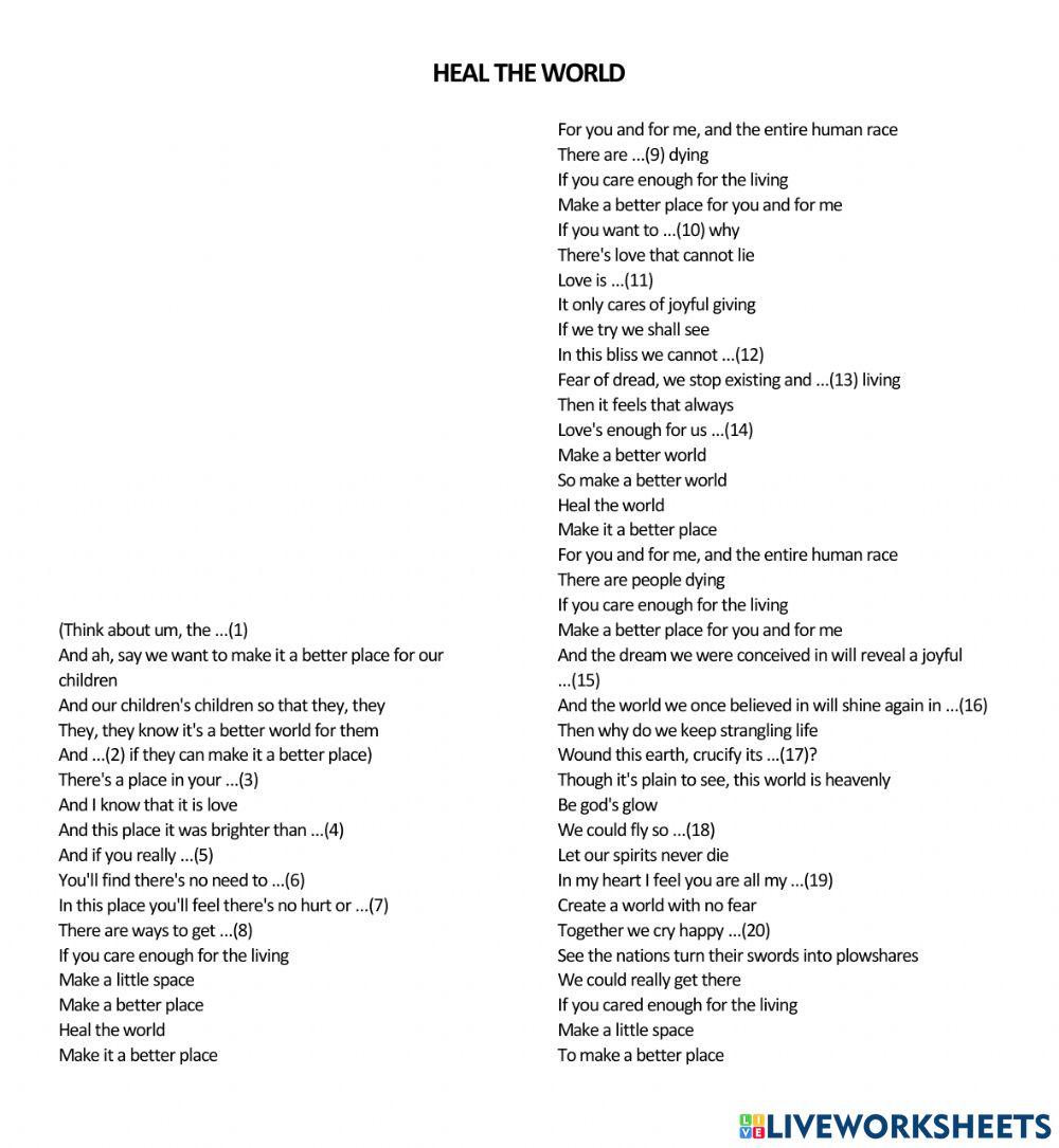 Listening Song heal The World