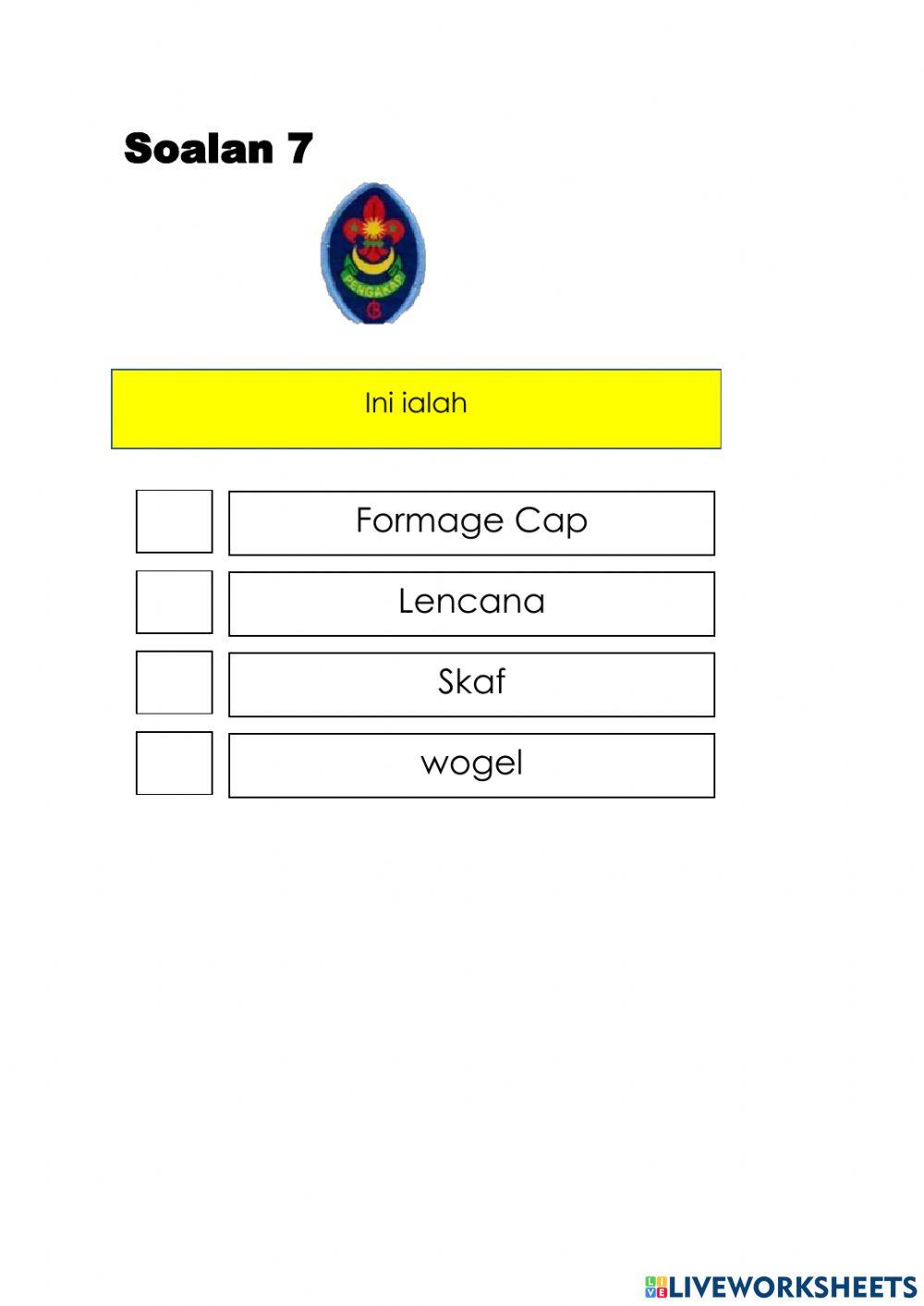 Kuiz pemakaian uniform pengakap