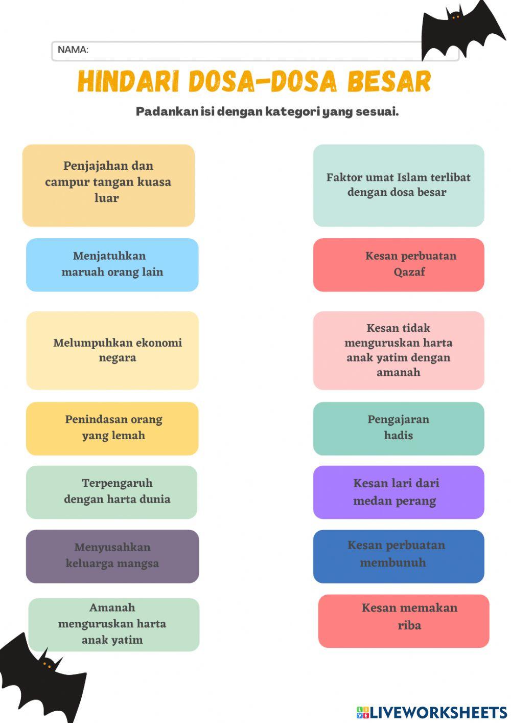 Hindari dosa dosa besar