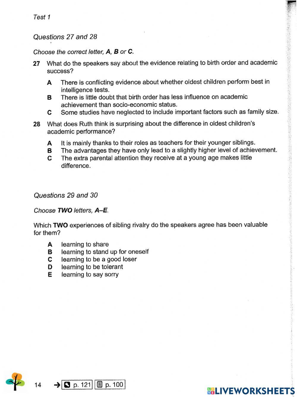 IELTS Listening section 3