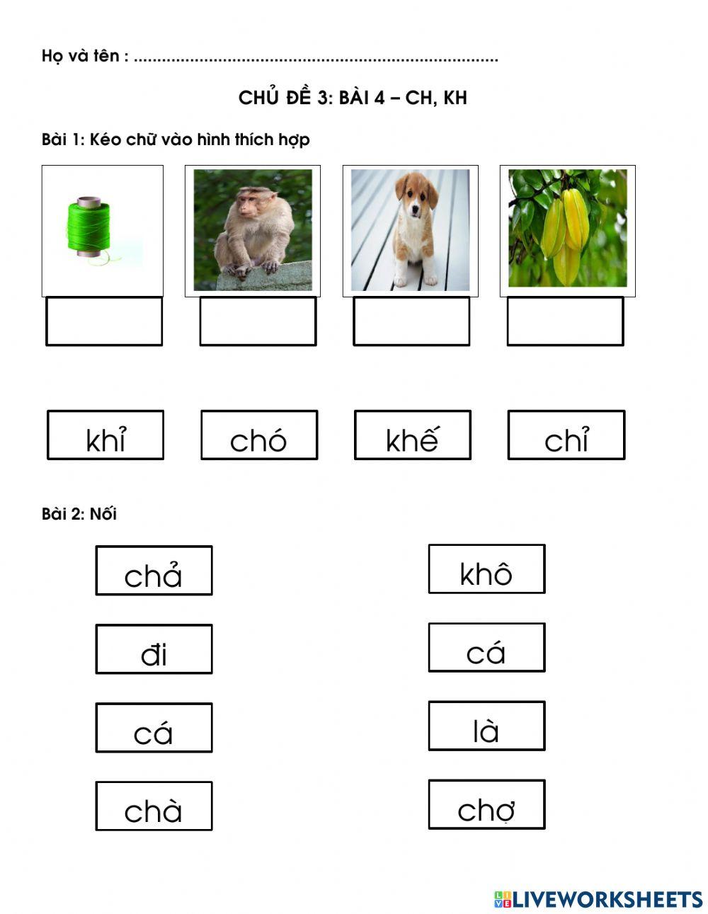 Chủ đề 3: Bài 4 ch kh