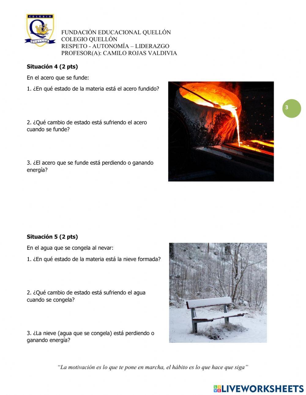 Cambios de estado (puntaje extra)