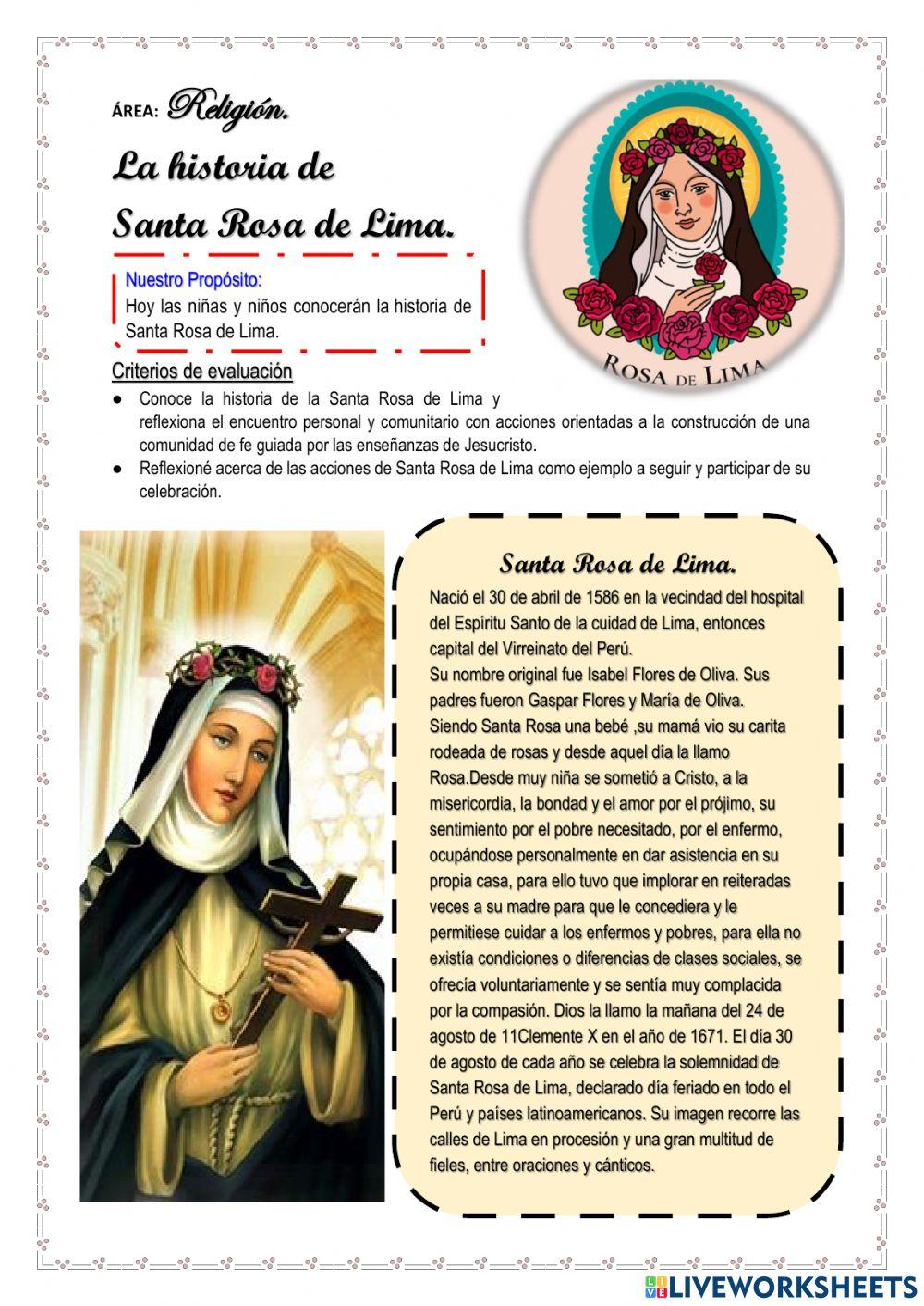 La historia de  Santa Rosa de Lima