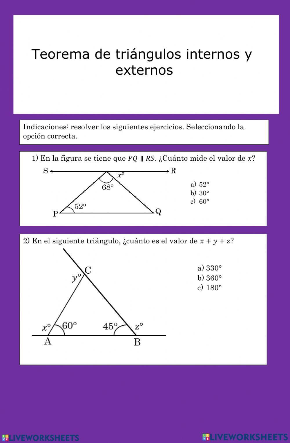 Angulos internos y externos