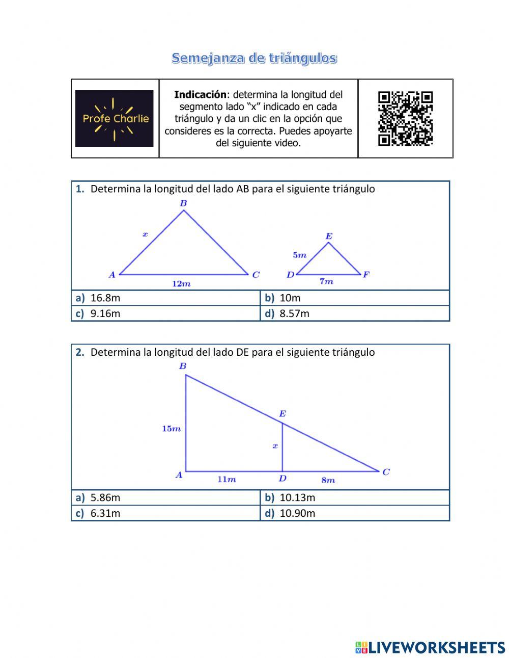 Semejanza de triángulos