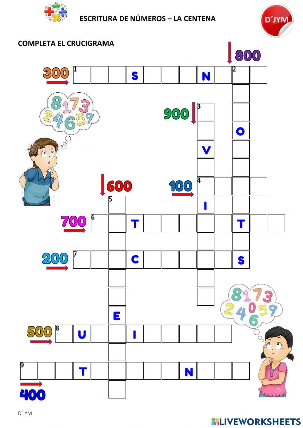 Escritura de números - centena