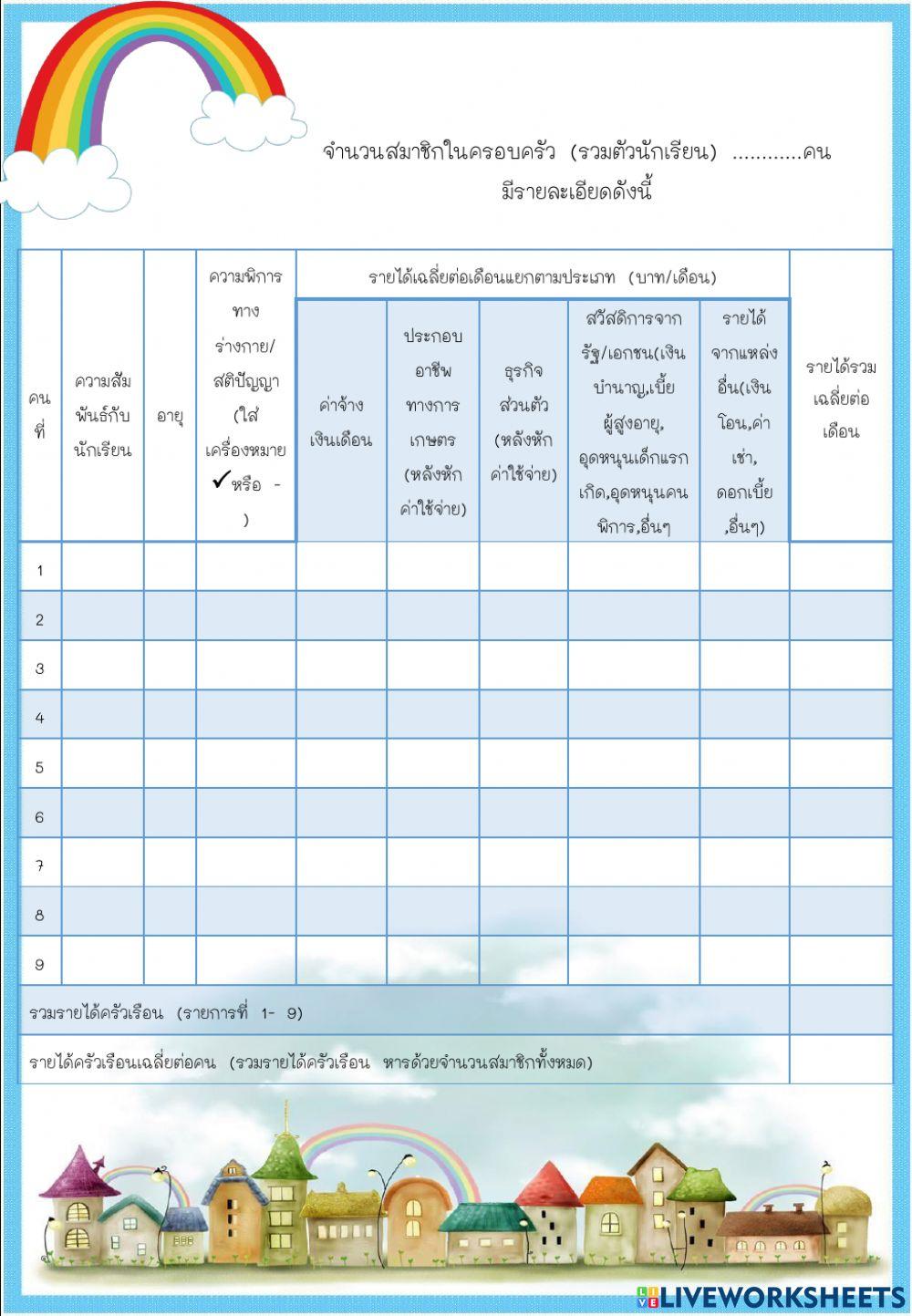 แบบบันทึกการเยี่ยมบ้านนักเรียนออนไลน์