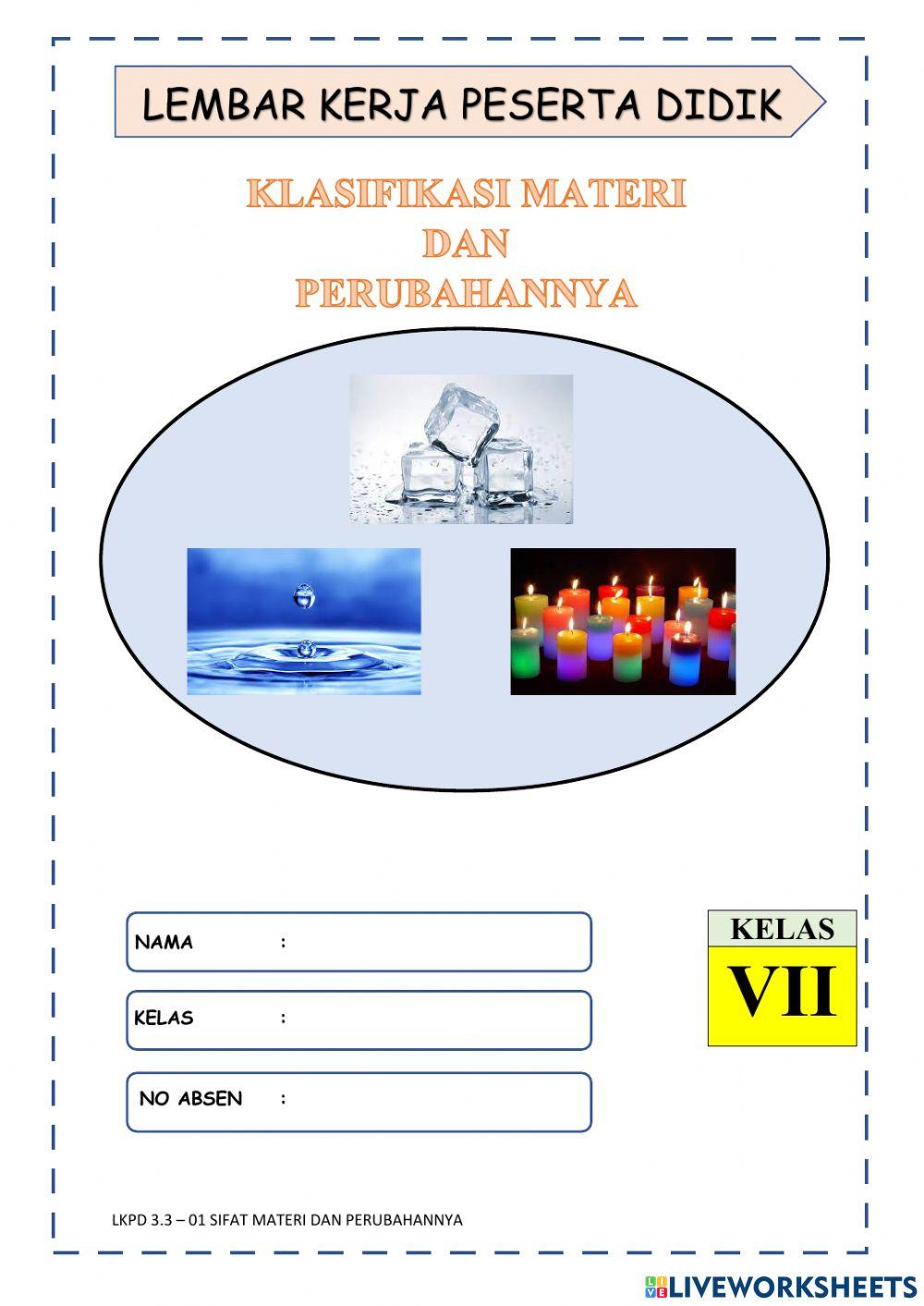 Lkpd 3.3 - 01 sifat zat dan wujud