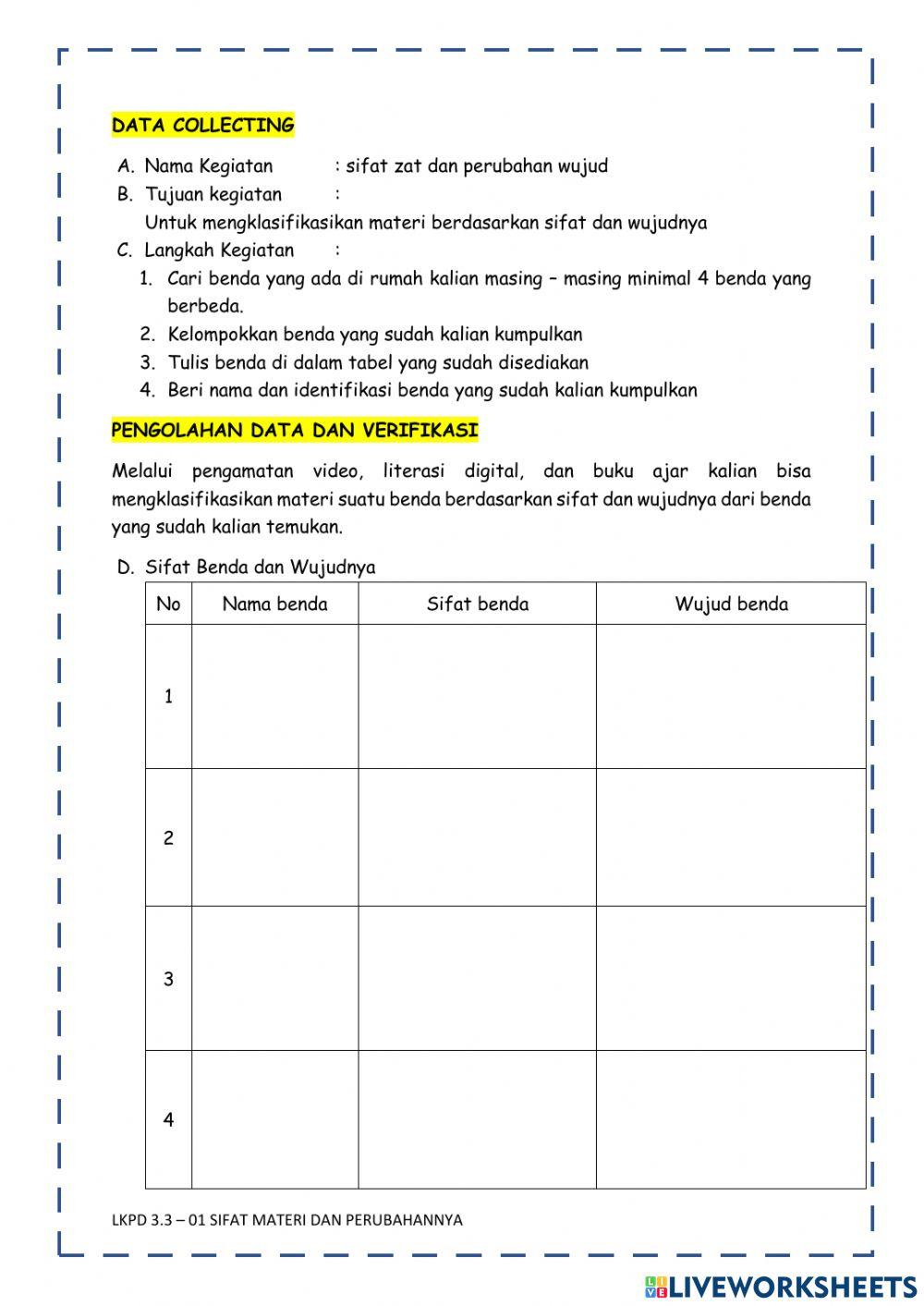 Lkpd 3.3 - 01 sifat zat dan wujud