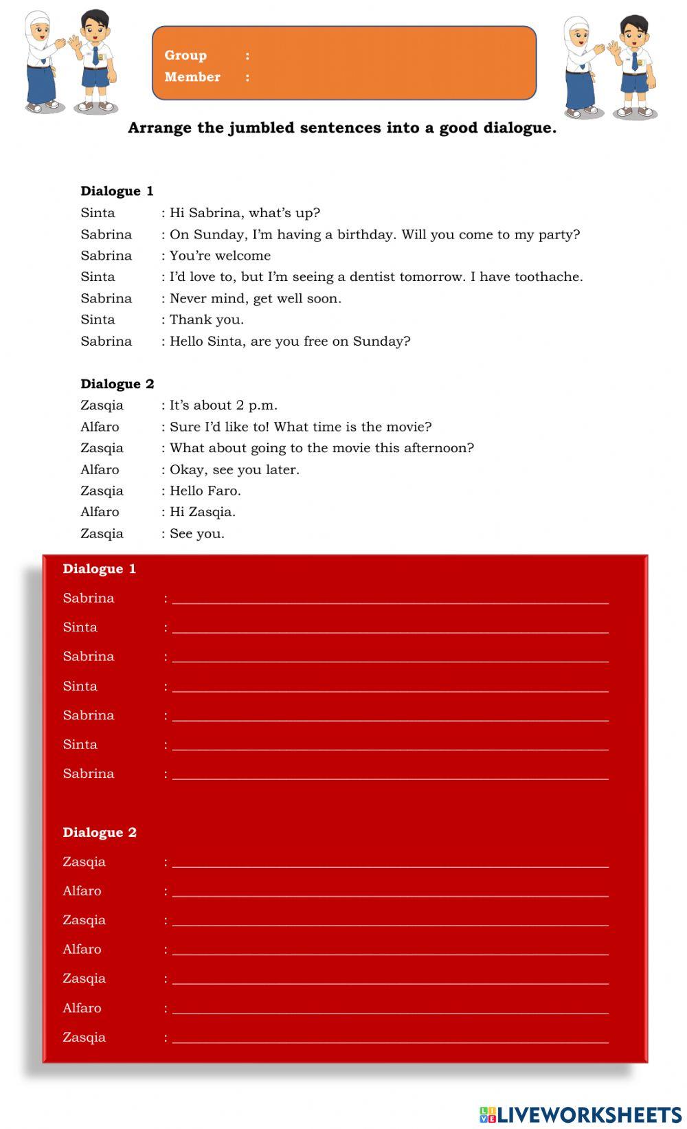 Inviting someone interactive worksheet Live Worksheets