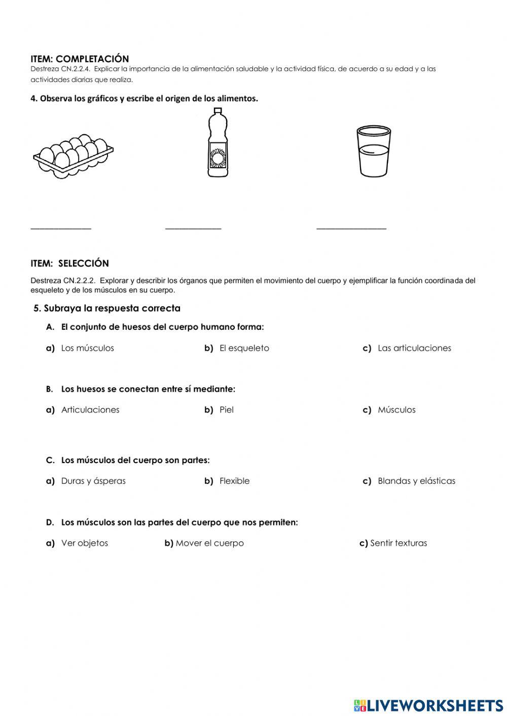 Evaluación de diagnóstico 4°