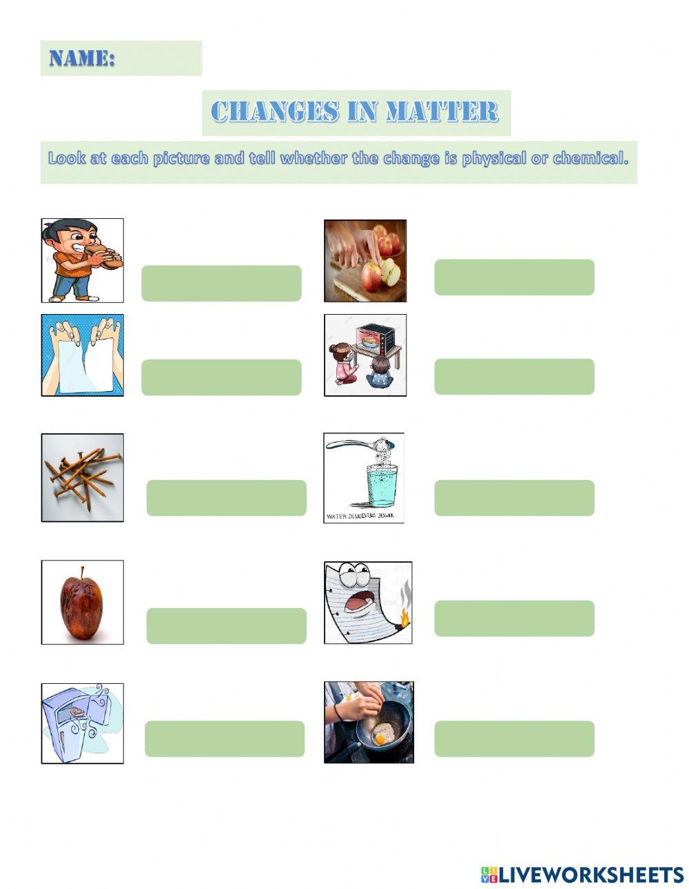 Changes In Matter Images