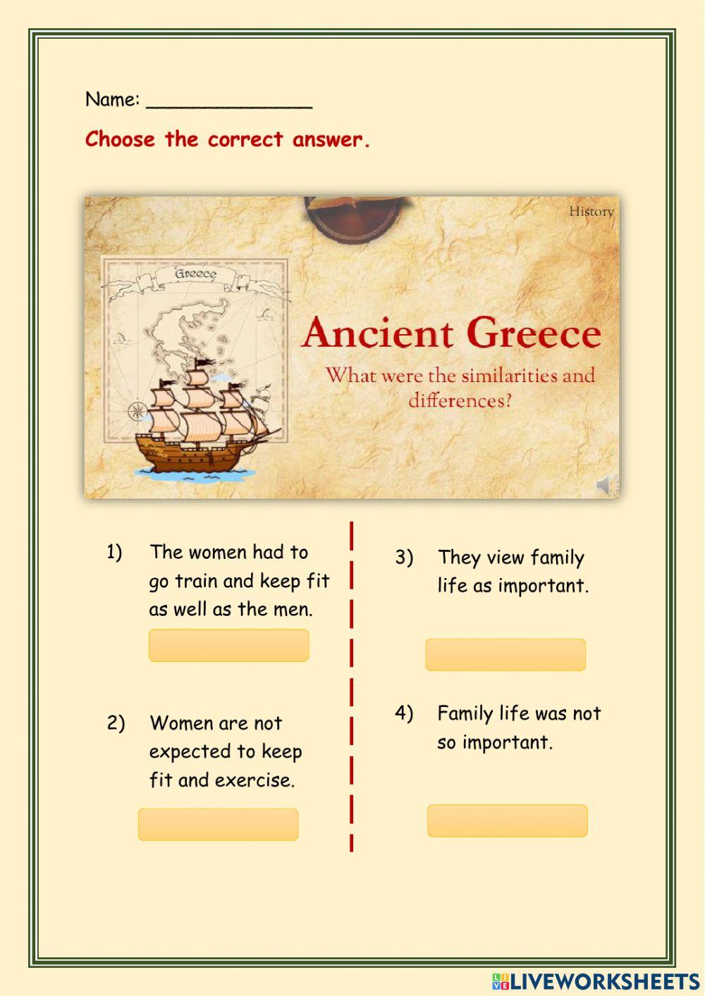 Ancient Greece family and city life