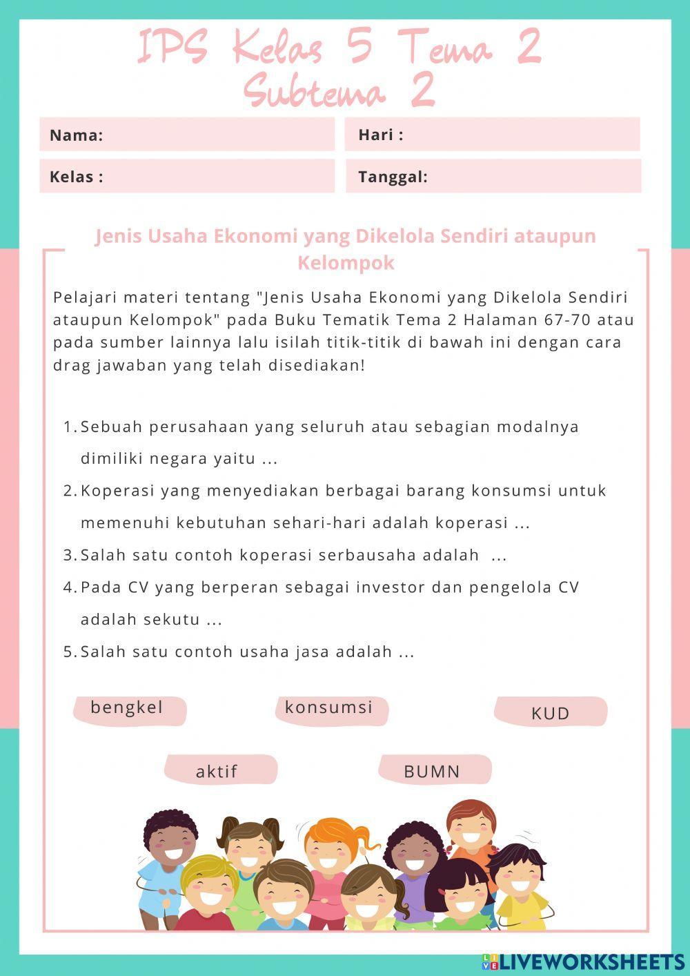 IPS Kelas 5  Tema 2 Subtema 2