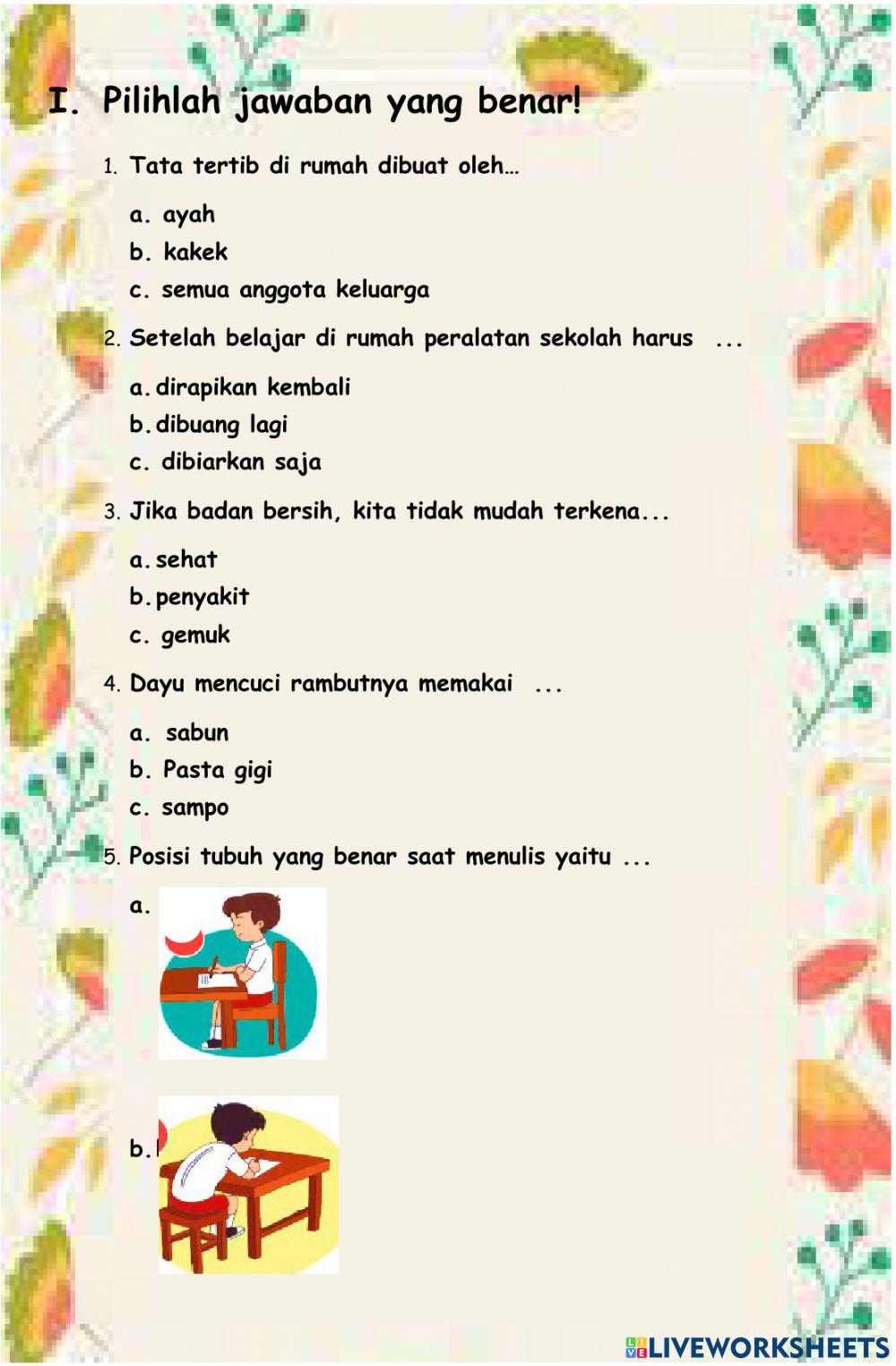 Penilaian Harian Tema 1 ST 3